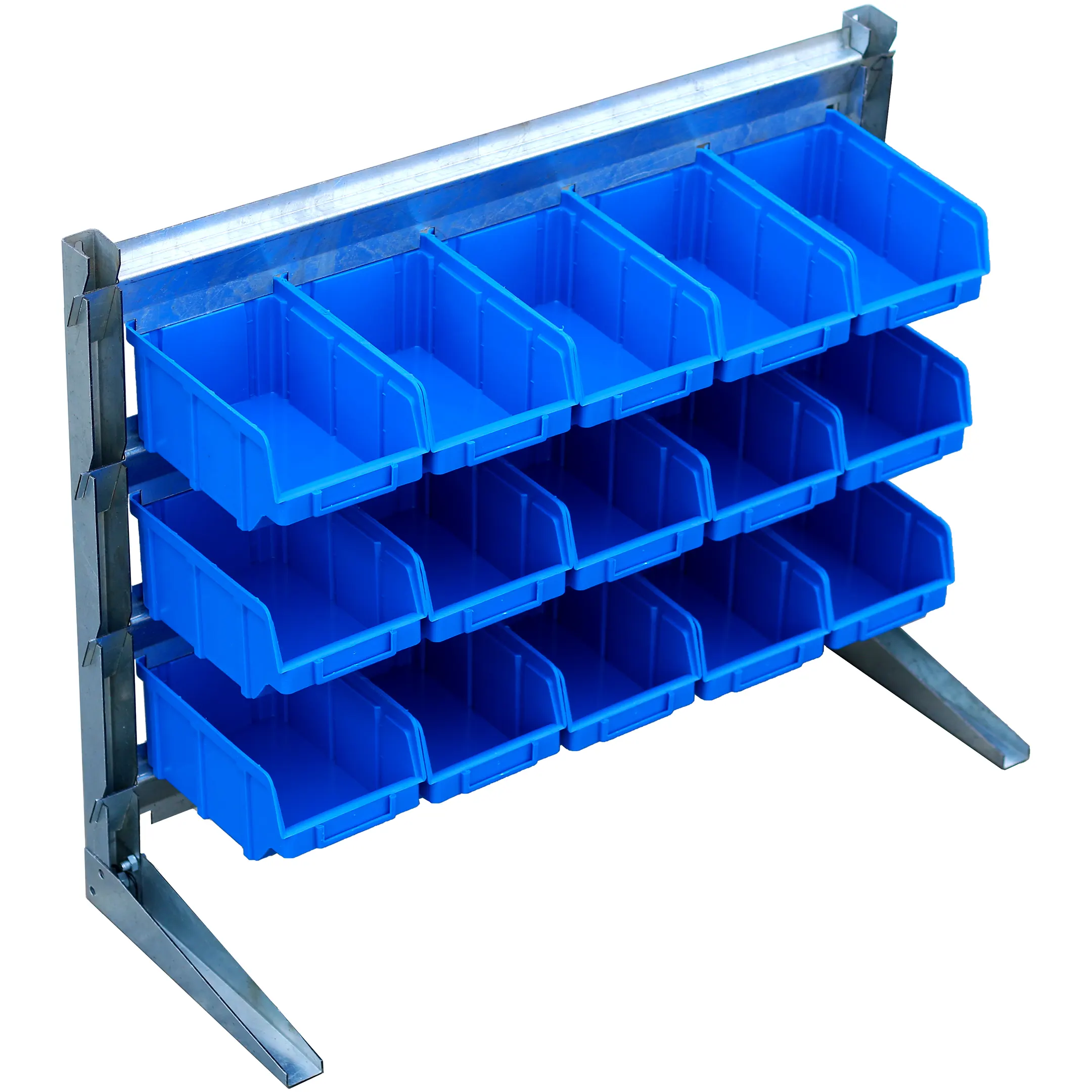 Настольный органайзер-стеллаж МИНИ №4 (синие ящики)